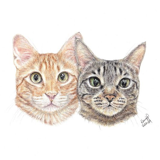 【客製】寵物手繪 | 寵物合照 |木顏色 | 虎紋貓 |