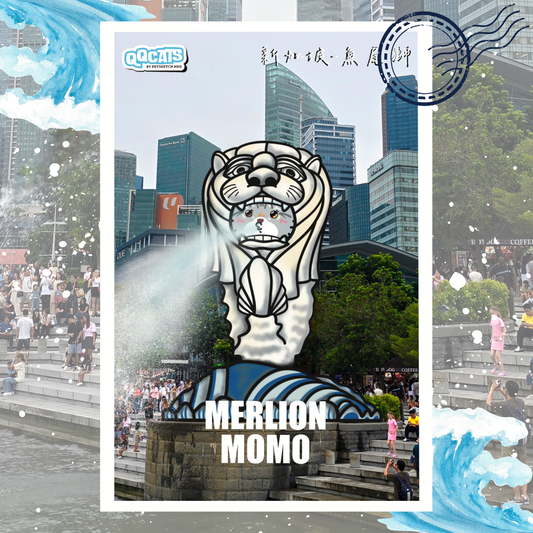 QQ貓明信片| 新加坡魚尾獅| 實體 |