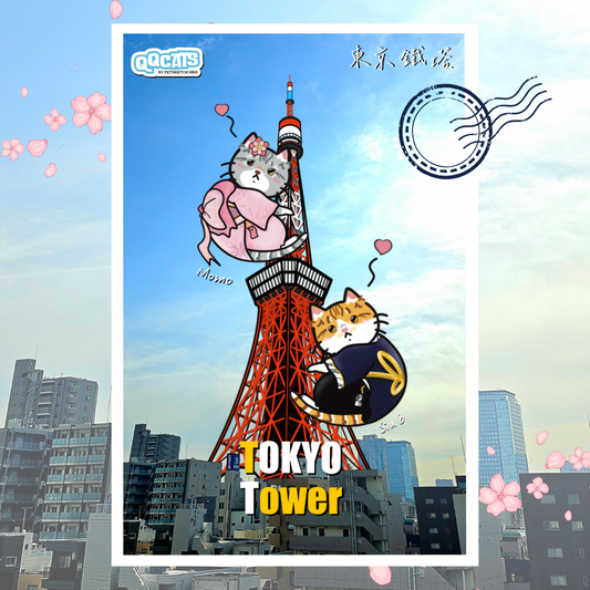 QQ貓明信片| 東京晴空塔| 實體 |
