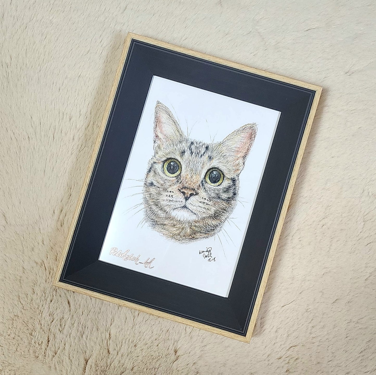 【客製】寵物手繪 | 木顏色 | 貓 | 唐貓 | 虎班貓 |
